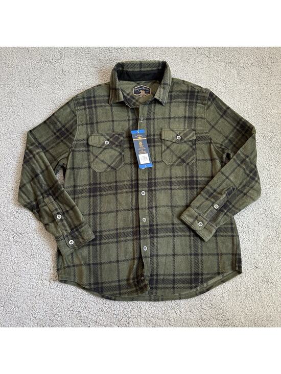 Freedom Foundry Other - Freedom Foundry Men's Flannel Shirt Plaid Lightweight Green Size L Workwear NWT
